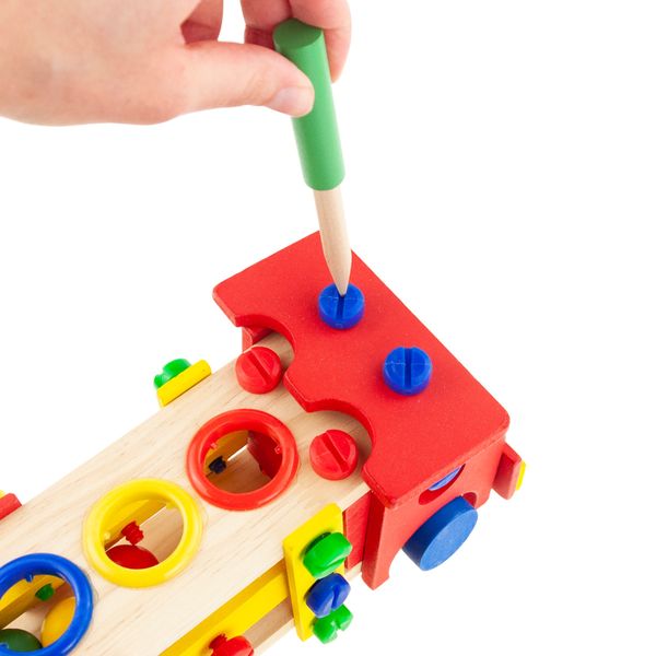 DREWNIANE AUTO DUŻY SAMOCHÓD KLOCKI MŁOTEK zdjęcie 10