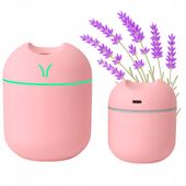 Nawilżacz Powietrza Dyfuzor Do Olejków Eterycznych Ultradzwiękowy Różowy