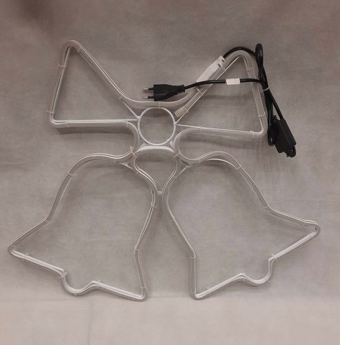 HIT! OZDOBA ŚWIĄTECZNA DZWONKI ZIMNY BIAŁY NEON na Arena.pl