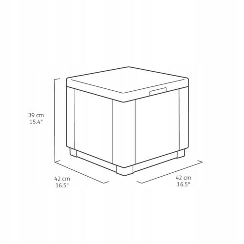 Siedzisko z poduszką Keter Cube brązowe z funkcją schowka wygodne odporne na Arena.pl