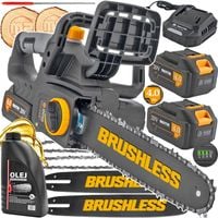 Akumulatorowa PILARKA PIŁA łańcuchowa elektryczna 30CM 2x4Ah MP0010 + OLEJ