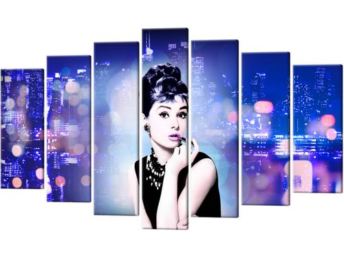 Obraz Audrey Hepburn - Jakub Banaś 140x80 płótno na Arena.pl