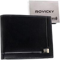 portfel męski ze skóry naturalnej w czarnym kolorze bez zapięcia