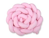 Ochraniacz warkocz pleciony do łóżeczka XXL - różowy