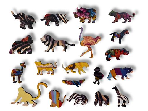 Puzzle Drewniane dla dzieci i dorosłych ColorfullZebra Zebra 200 el na Arena.pl