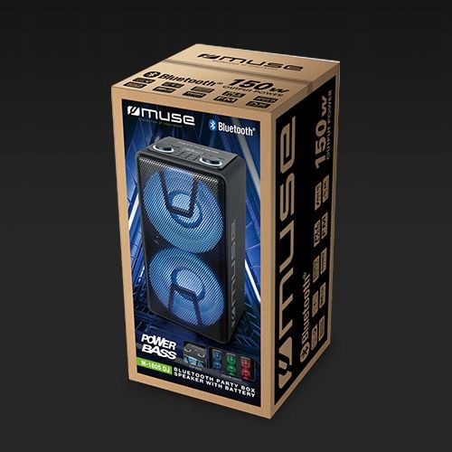 GŁOŚNIK BLUETOOTH PRZENOŚNY PODŚWIETLENIE LED PARTY BOX MUSE M-1805DJ na Arena.pl