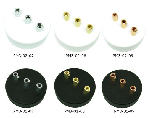 Podsufitka Sufitowa fi 100mm BIAŁY CZARNY  3 OTWORY METALOWA na Arena.pl