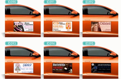 Magnes na samochód reklama magnetyczna 60x30 KIEŁBASA Z GRILLA różne wzory na Arena.pl