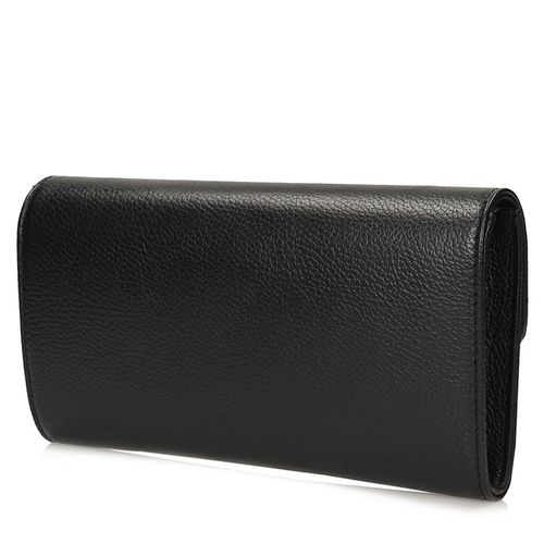 Kopertówka Damska Skóra Naturalna Elegancka Wyjściowa Pojemna Czarna E68 na Arena.pl