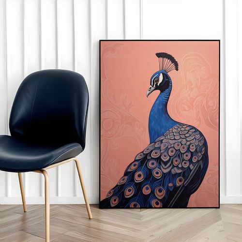 Plakat paw różowe kolory 50x70 cm w czarnej ramie na Arena.pl