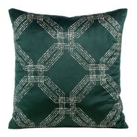 Poszewka welwetowa z nadrukiem BLINK30 45X45 ciemnozielona