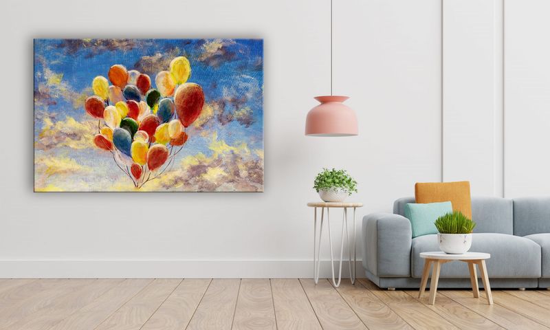 OBRAZ NA PŁÓTNIE 007 Balony 100x70cm zdjęcie 5