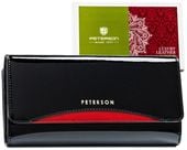 portfel skórzany ptn bc-415-1612 black+red
