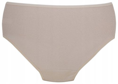 Majtki Bawełniane Damskie Z Wysokim Stanem Figi Prążkowane Wielopak 3XL na Arena.pl