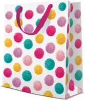 Torebka Prezentowa Colorful Pompoms, Średnia