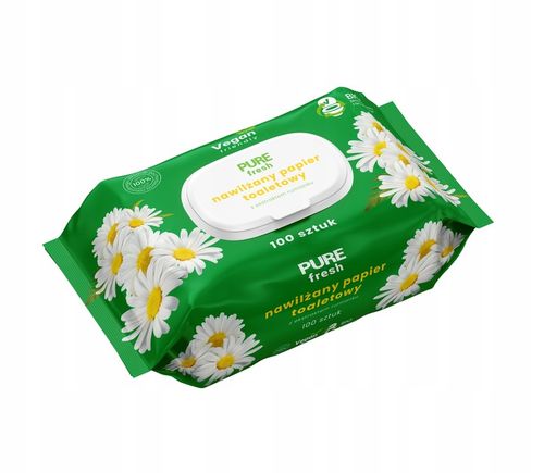 Pure Fresh Papier Toaletowy Nawilżany Rumianek 100 szt. x2 na Arena.pl