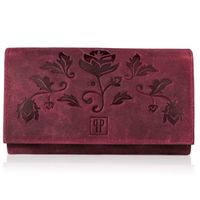portfel damski vintage skórzany w kwiaty paolo peruzzi t-44-chr