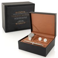 Zestaw Prezentowy na Emeryturę Zegarek Spinki do Koszuli Długopis + GRAWER