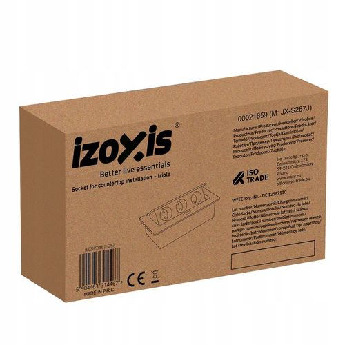 Gniazdo Chowane w Blat Nablatowe Potrójne Gniazdko na Arena.pl