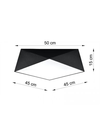 Plafon HEXA 45 czarny SL.0693 - Sollux na Arena.pl