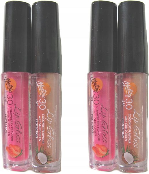 MALIBU Lip Gloss błyszczyk do ust ZESTAW SPF30 zdjęcie 4