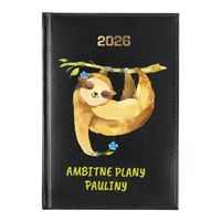 Kalendarz książkowy 2026 NADRUK personalizacji prezent dla niej leniwiec