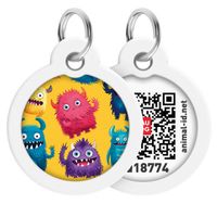 Collar Waudog Smart Id Zawieszka Z Qr-Paszportem Okrągła 3Cm Futrzane