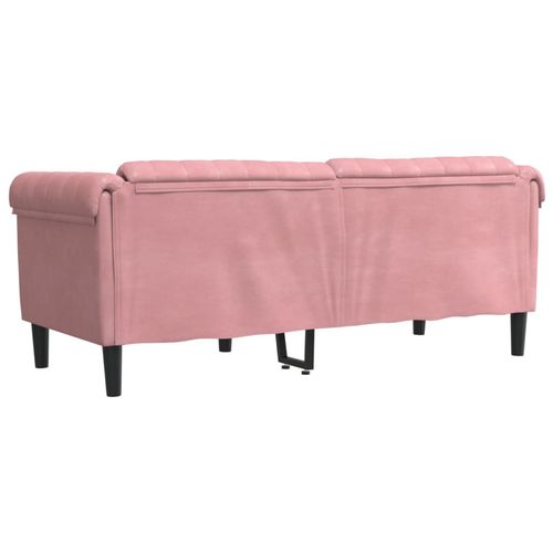 Sofa dwuosobowa, różowa, aksamit na Arena.pl