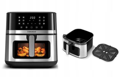 FRYTKOWNICA BEZTŁUSZCZOWA INOX 8L 2200W PODŚWIETLENIE LED 12 PROGRAMÓW na Arena.pl