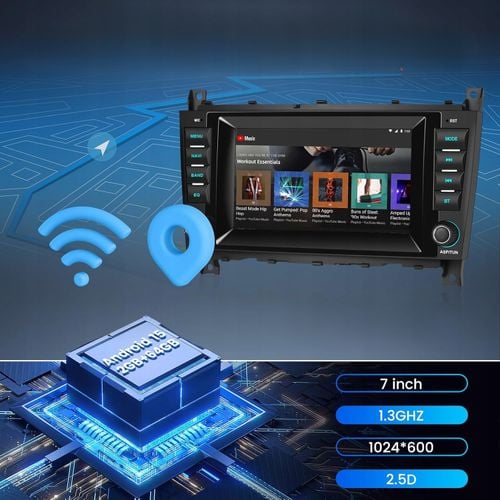 Radio Nawigacja Gps Do Mercedes C W203 Clk W209 2Gb 64Gb 7" Android Carplay na Arena.pl