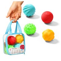 BABYONO Miękkie piłeczki sensoryczne 4 sztuki