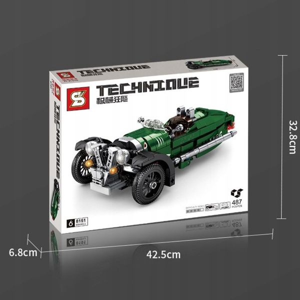 KLOCKI SAMOCHÓD TRÓJKOŁOWY 3 WHEELER MORGAN 487 zdjęcie 6