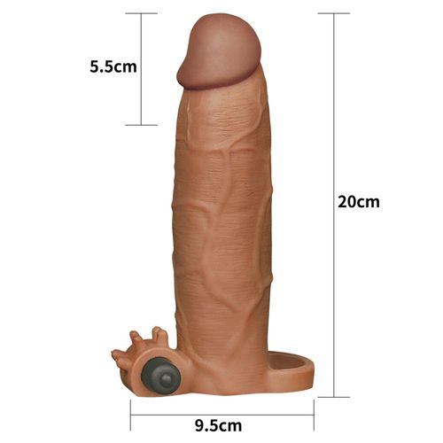 add 3" pleasure x tender vibrating penis sleeve brown na Arena.pl