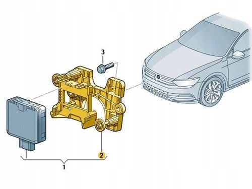 UCHWYT MOCOWANIE Przedniego RADARU VW PASSAT B8 SUPERB III 3V 2015- na Arena.pl