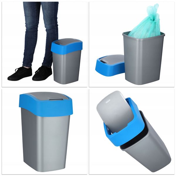 Curver Kosz Na Śmieci Pojemnik Biuro 10L Niebieski zdjęcie 4