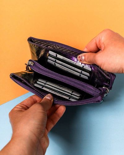 duży portfel damski na zamek z breloczkiem w zestawie - lorenti na Arena.pl