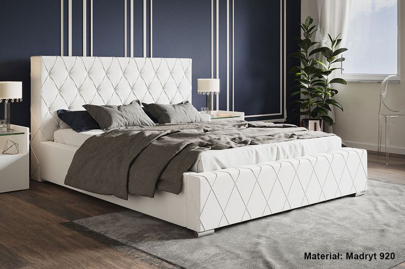 Łóżko LUX4 160x200 ze stelażem i pojemnikiem kryształki zdjęcie 6