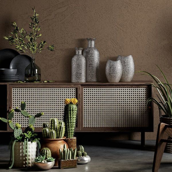 Wazon ceramiczny wysoki RISO 15X15X60 srebrny zdjęcie 3