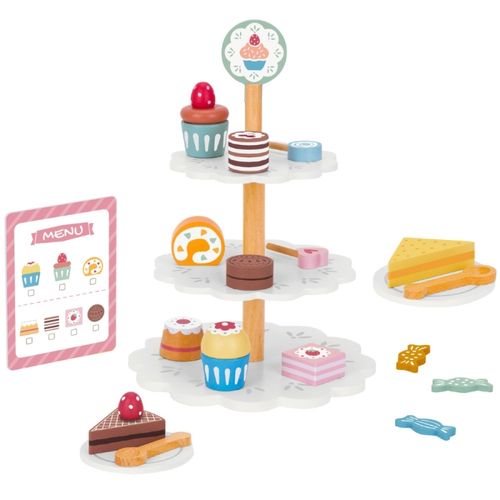 TOOKY TOY Patera Słodkości Drewniany Stojak Babeczki Ciasta na Arena.pl