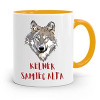 Dla Kelnera Kubek Żółty Kelner Samiec Alfa Prezent Z Nadrukiem Ze Zdjęciem