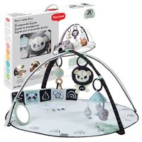 TINY LOVE Interaktywna mata edukacyjna z pałąkami DECOR czarno-biała