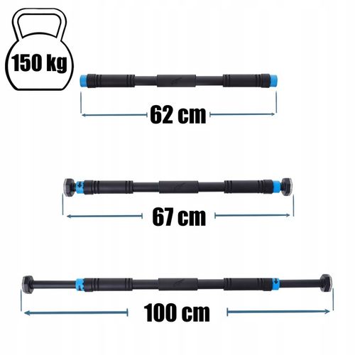 DRĄŻEK DO PODCIĄGANIA ROZPOROWY REGULOWANY 67-100CM STALOWY MOCNY 150KG na Arena.pl