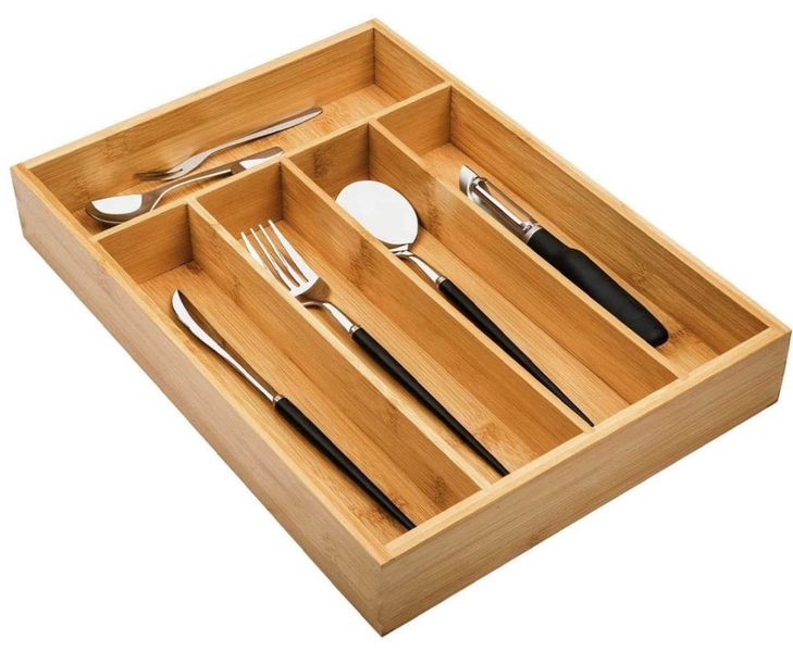 Organizer na sztućce bambusowy GAEL zdjęcie 4