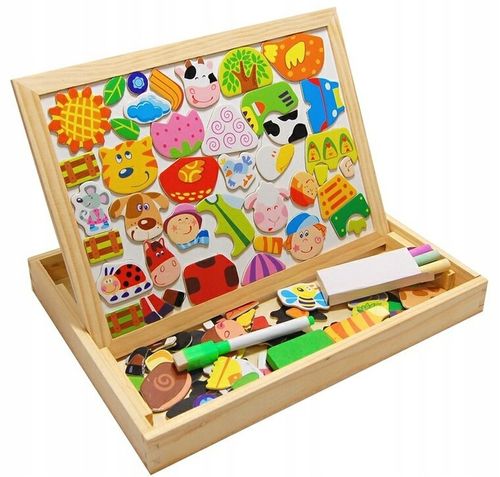 EDUKACYJNA DUŻA TABLICA MAGNETYCZNA KREDOWA na Arena.pl