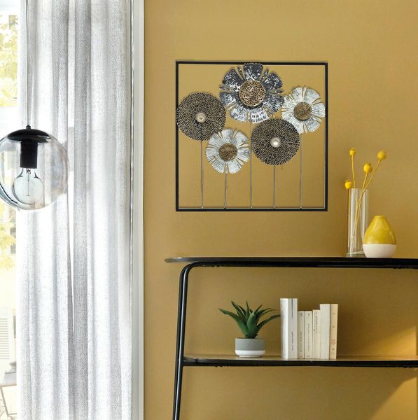 Dekoracja ścienna Flowers II szara zdjęcie 2