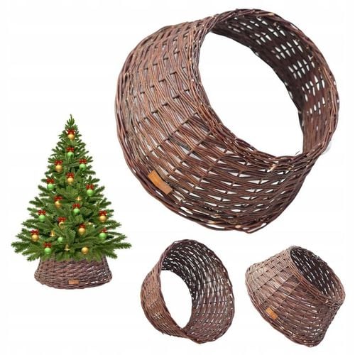 OSŁONA NA STOJAK POD CHOINKĘ WIKLINOWA Ø 60 CM CIEMNA na Arena.pl
