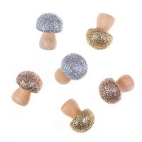 DREWNIANE GRZYBKI Z BROKATEM 6 SZTUK DPDN-158 DP CRAFT 5903925007275