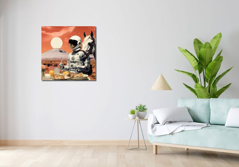 Obraz 70x70cm Obiad na Marsie zdjęcie 2