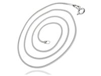 SREBRNY KWADRATOWY ŁAŃCUSZEK ŻMIJKA 0.7MM SNAKE WĄŻ 42CM