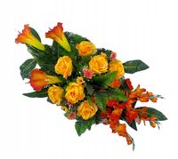 WIĄZANKA STROIK KOMPOZYCJA NA GRÓB CMENTARZ SZTUCZNE KWIATY